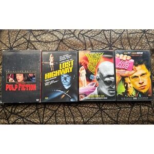 Lot Of 4 DVD Cult Fight Club Pulp Fiction Natural Born Killers Lost Highway